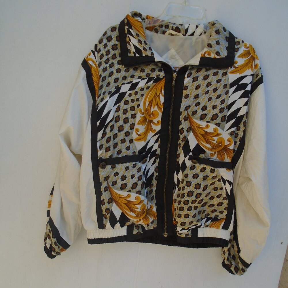 vintage East West Jacket Animal Prints Womens Size L Multicolor